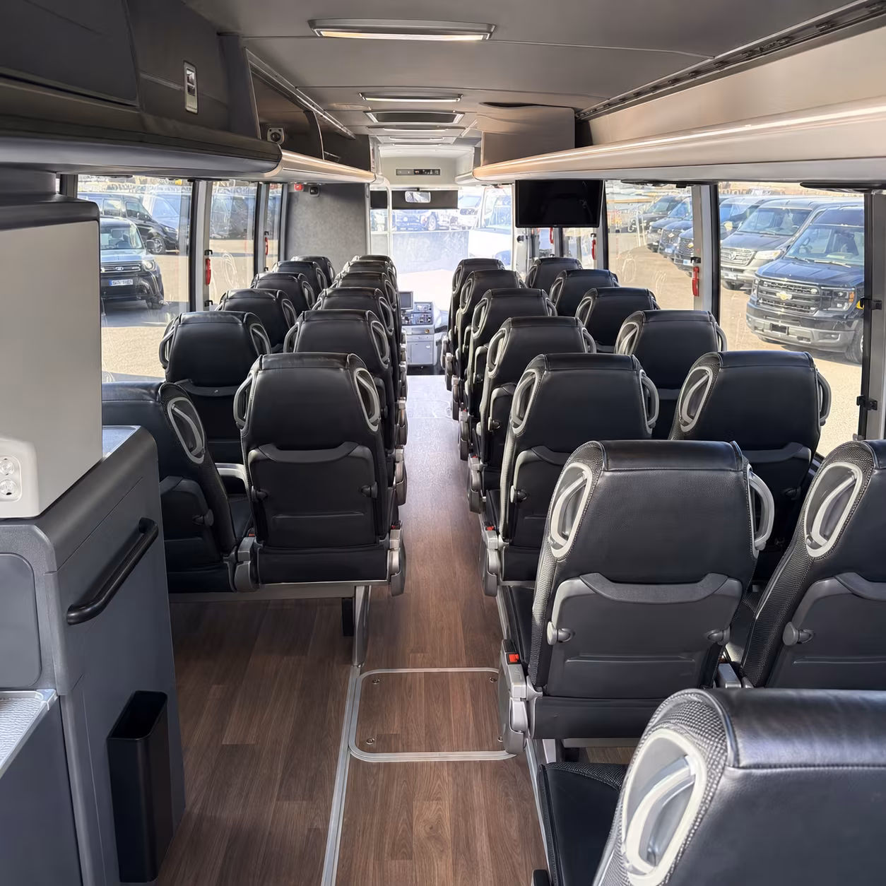 56 passenger charter bus interior