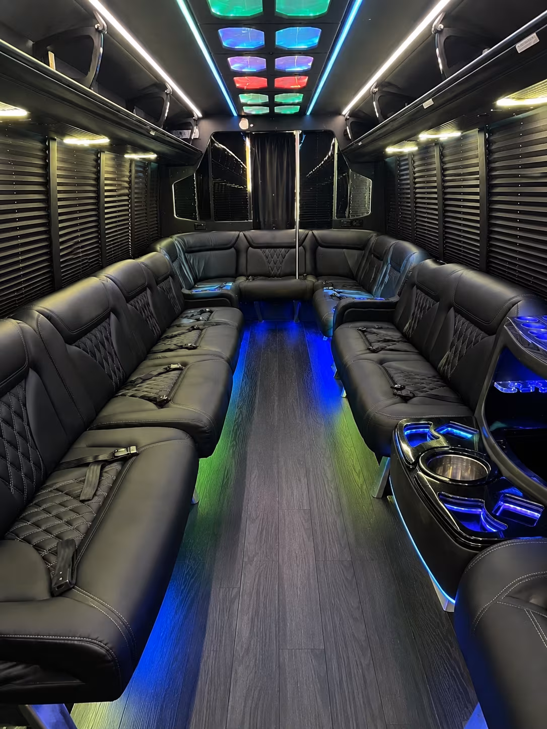 livermore 20 passenger party bus interior