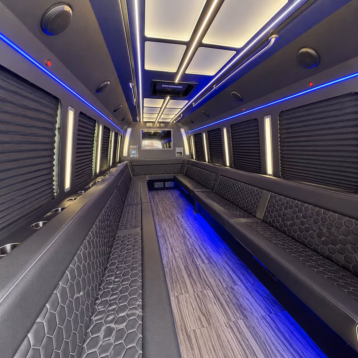 livermore 30 passenger party bus interior