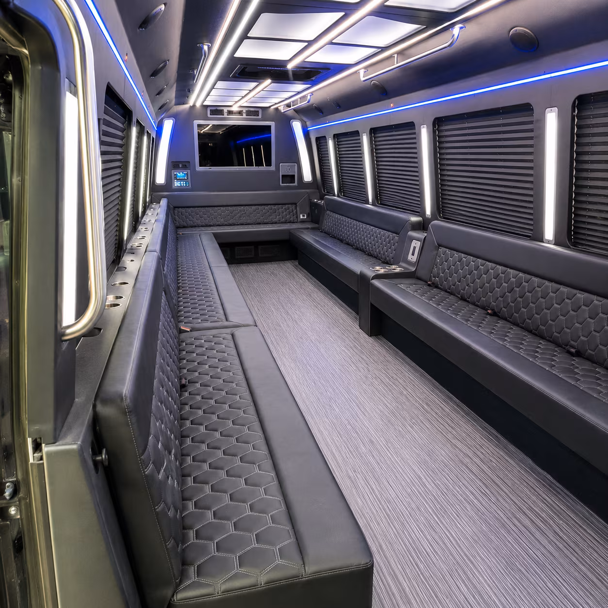 livermore 40 passenger party bus interior